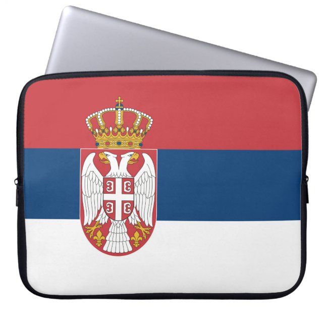 Serbia Flag Laptop Sleeve (Front)
