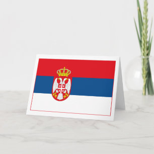 Serbia Flag (light) Greeting Card