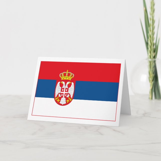 Serbia Flag (light) Greeting Card (Front)