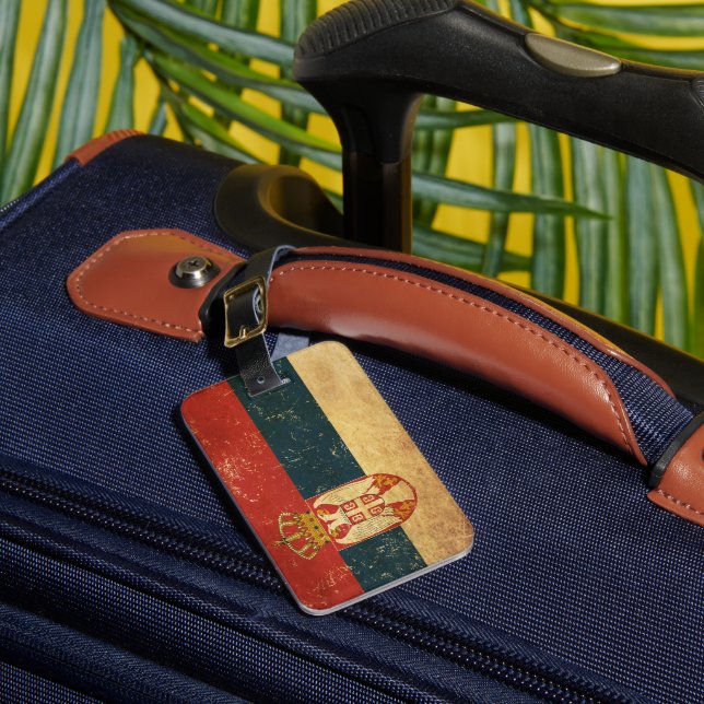 Serbia Flag Luggage Tag (Front Insitu 1)