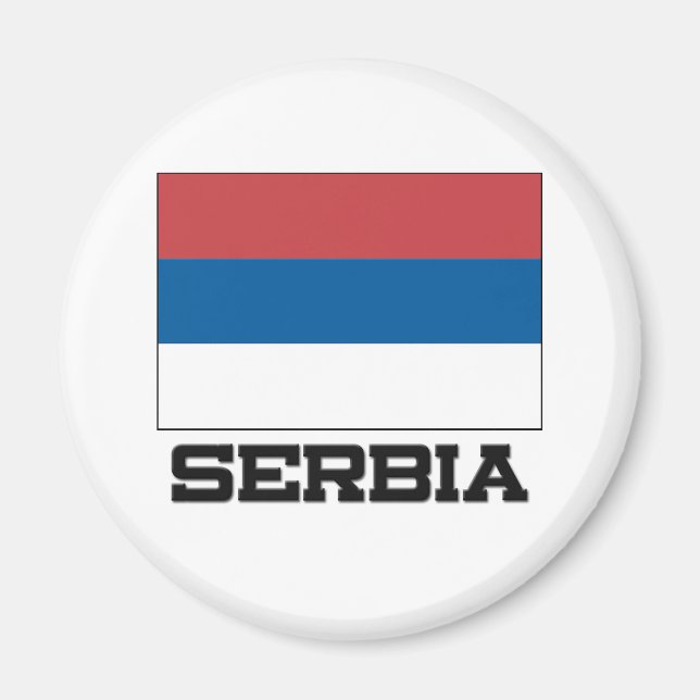 Serbia Flag Magnet (Front)