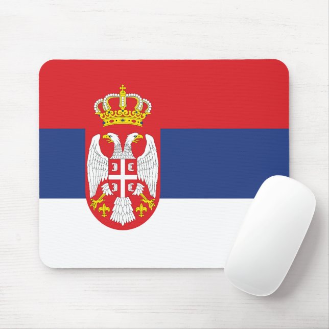 Serbia flag mouse pad (With Mouse)