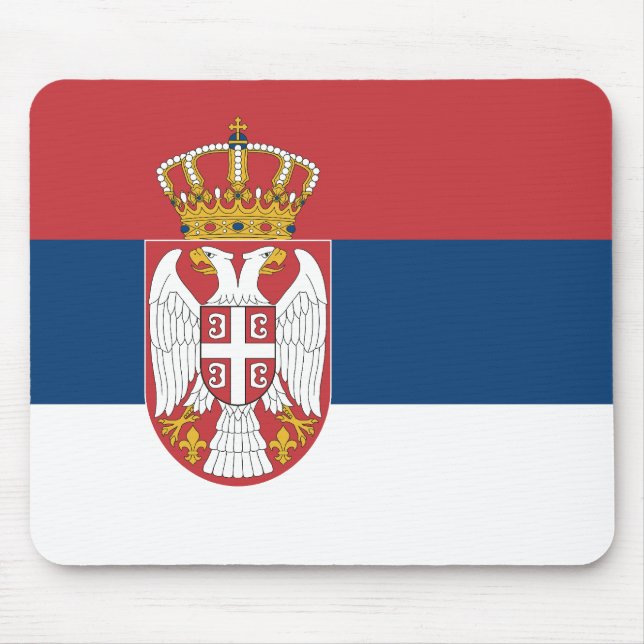 Serbia Flag Mouse Pad (Front)