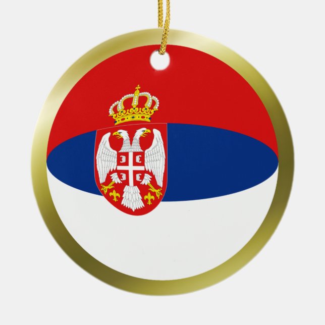 Serbia Flag Ornament (Front)