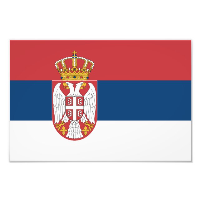 Serbia Flag Photo Print (Front)