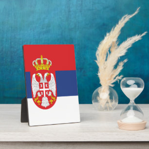 Serbia flag plaque