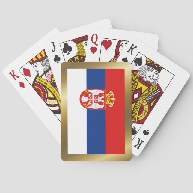 Serbia Flag Playing Cards (Back)