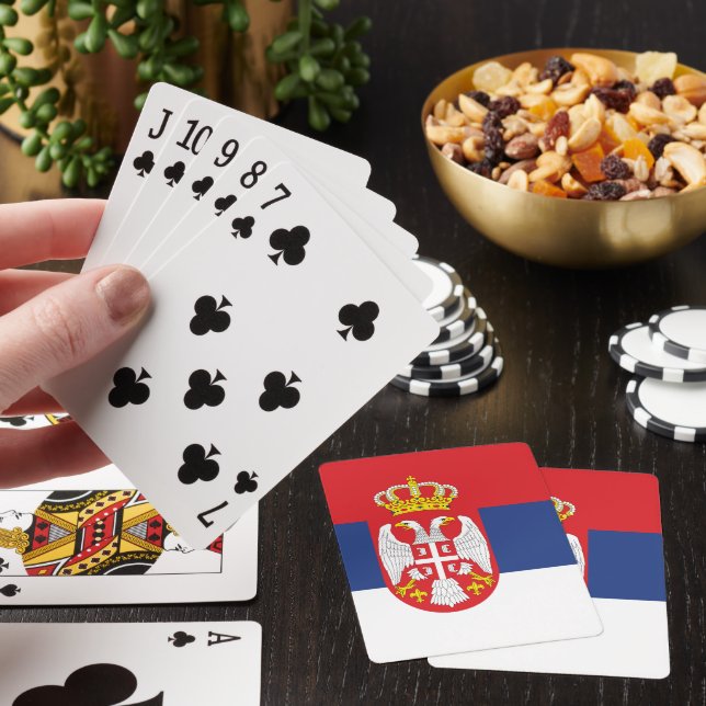 Serbia flag playing cards (In Situ)