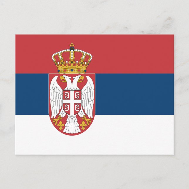 Serbia Flag Postcard (Front)