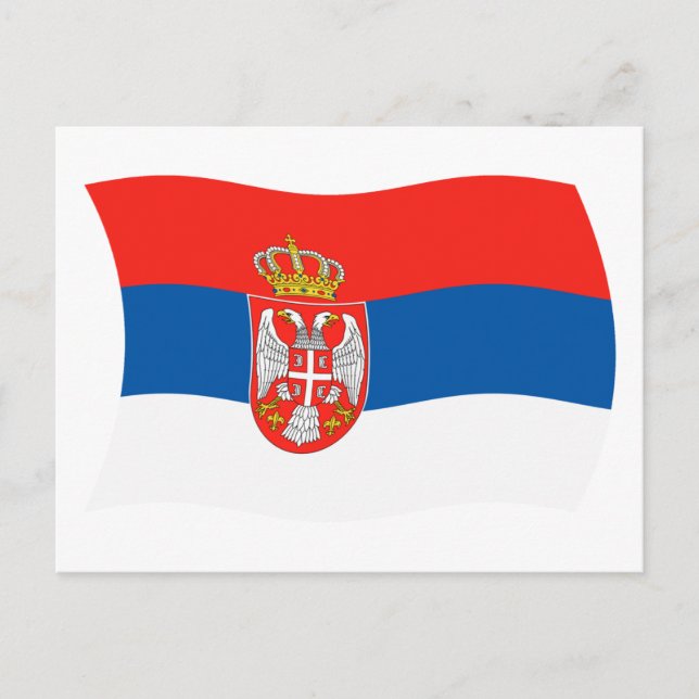Serbia Flag Postcard (Front)
