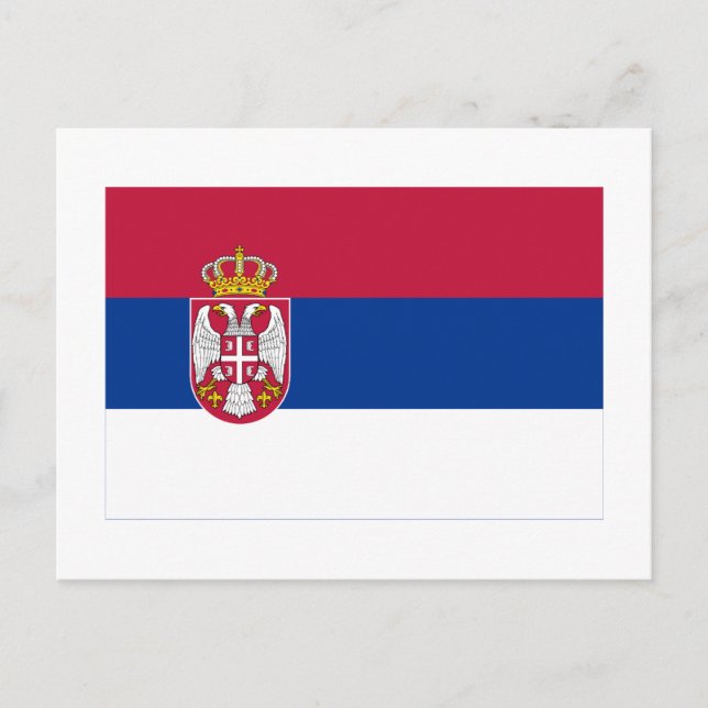 Serbia Flag Postcard (Front)