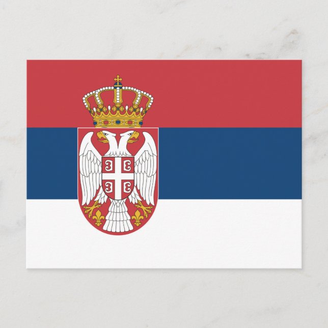 Serbia Flag Postcard (Front)