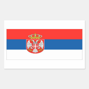 Serbia Flag Rectangular Sticker