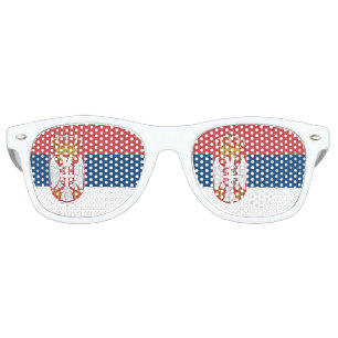 Serbia Flag Retro Sunglasses