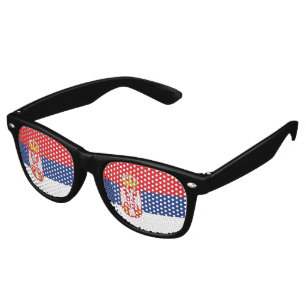 Serbia flag retro sunglasses