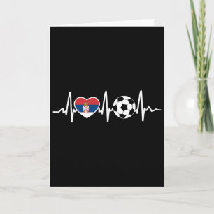 Serbia Flag Shirt Footbyll Soccer Serbian Fan Men Card
