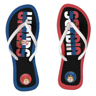 Serbia Flag Superb Patriotic Jandals