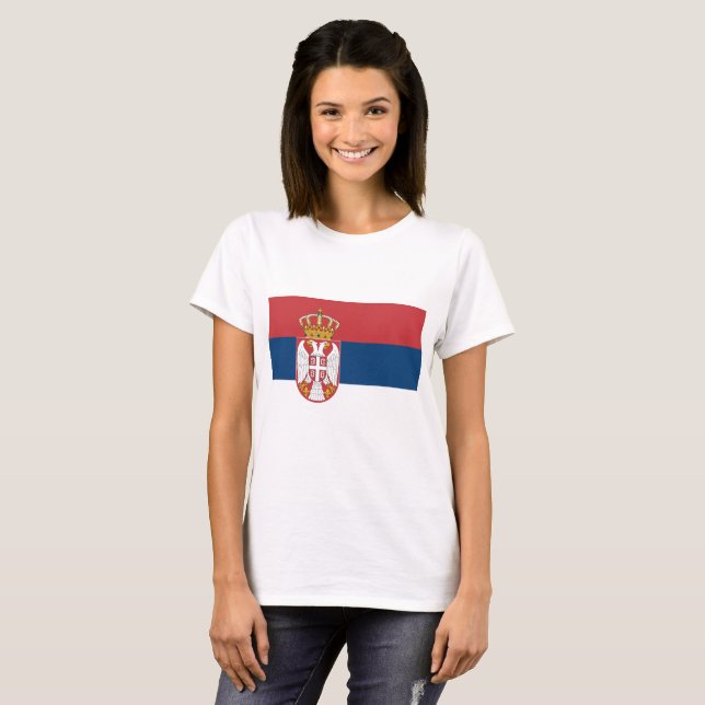 Serbia Flag T-Shirt (Front Full)