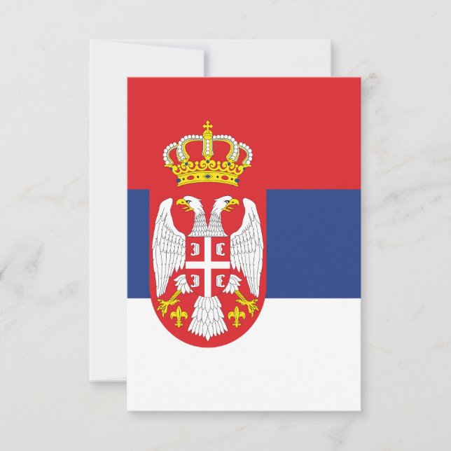 Serbia flag thank you card (Front)