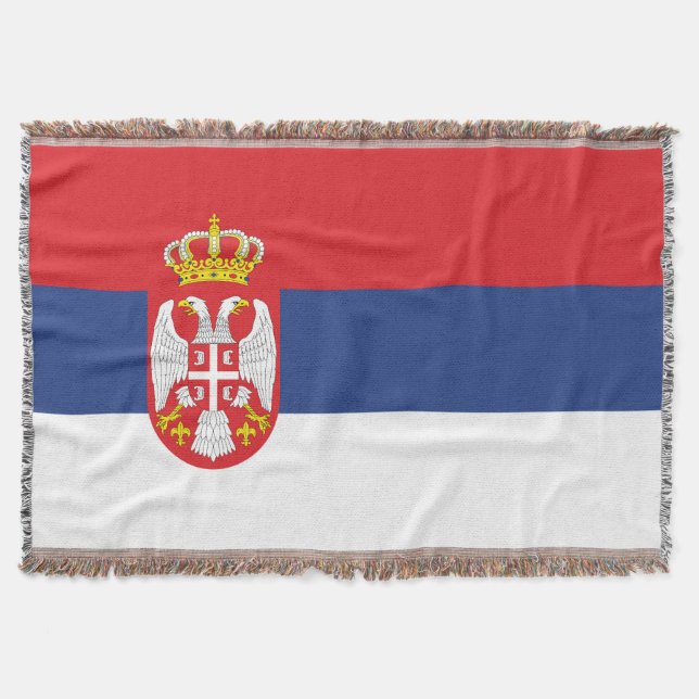 Serbia flag throw blanket (Front)