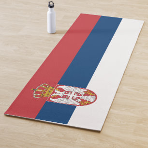 Serbia Flag Yoga Mat