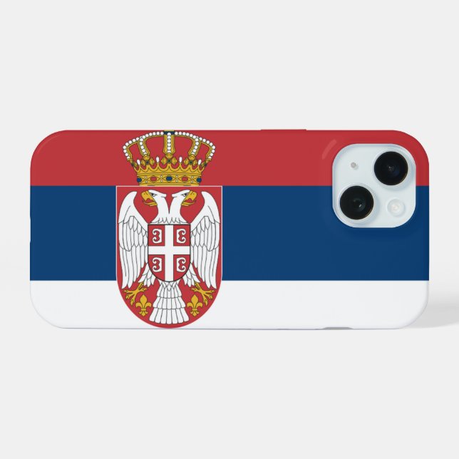 Serbia iPhone 15 Case (Back Horizontal)