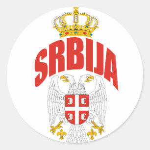 Serbia Latin Classic Round Sticker