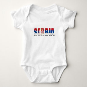 Serbia logo flag Srbija logo for soccer supporters Baby Bodysuit