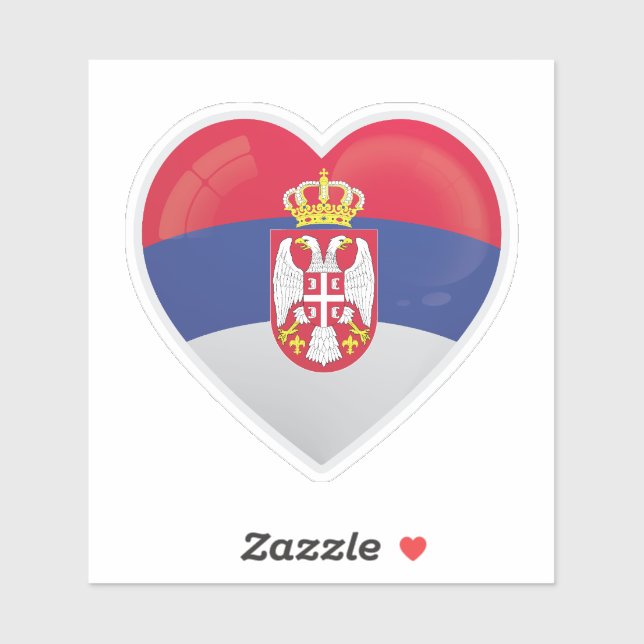 Serbia Love Icon Sticker (Sheet)
