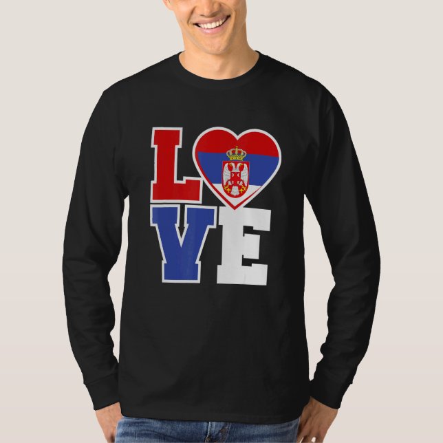 Serbia Love Serbe Jersey Jebiga Brate Serbias T-Shirt (Front)