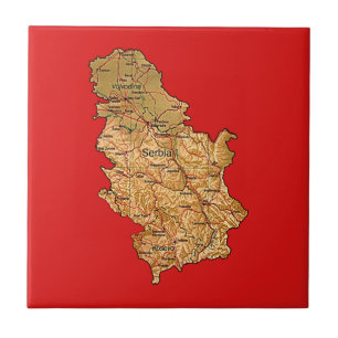 Serbia Map Tile