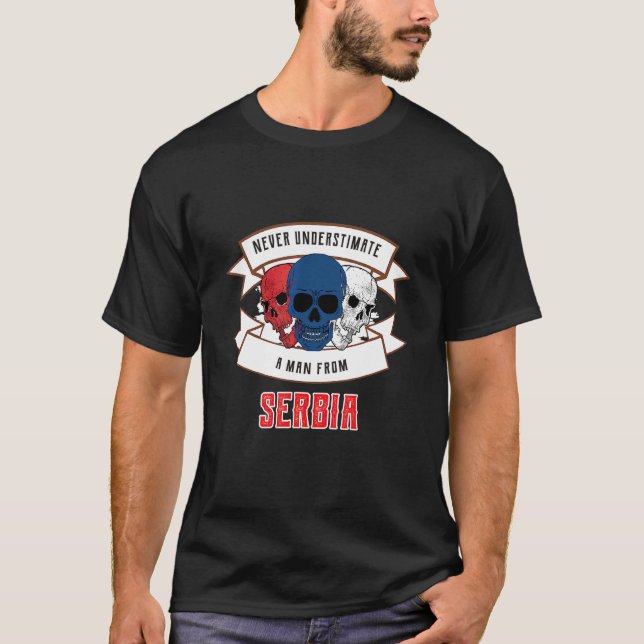 Serbia Never Underestimate T-Shirt (Front)