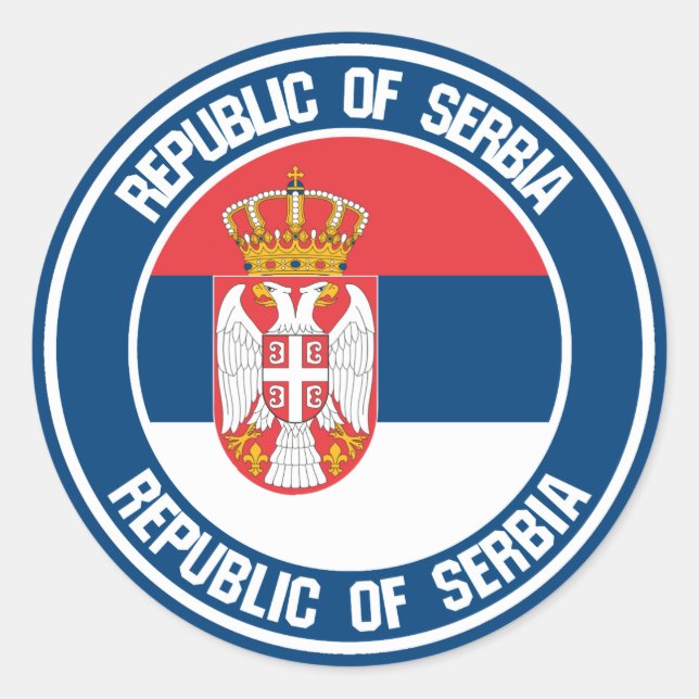 Serbia Round Emblem Classic Round Sticker (Front)