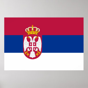 Serbia, Serbia flag Poster