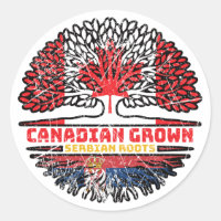 Serbia Serbian Canadian Canada Tree Roots Flag