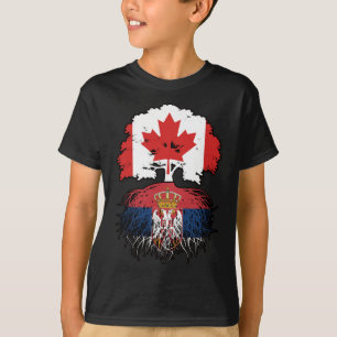 Serbia Serbian Canadian Canada Tree Roots Flag T-Shirt