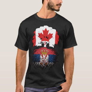 Serbia Serbian Canadian Canada Tree Roots Flag T-Shirt
