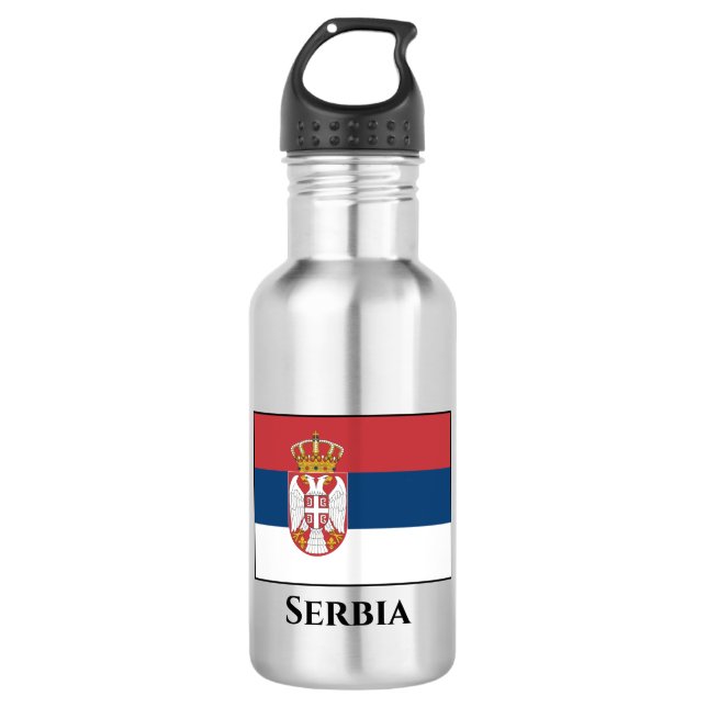 Serbia (Serbian) Flag 532 Ml Water Bottle (Front)
