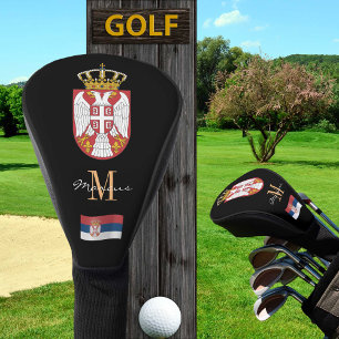 Serbia, Serbian Flag Monogrammed Golf Clubs Covers