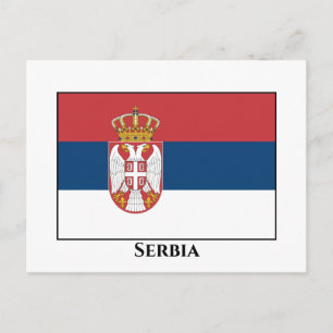 Serbia (Serbian) Flag Postcard