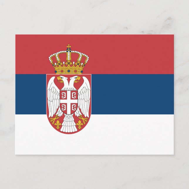 Serbia (Serbian) Flag Postcard (Front)
