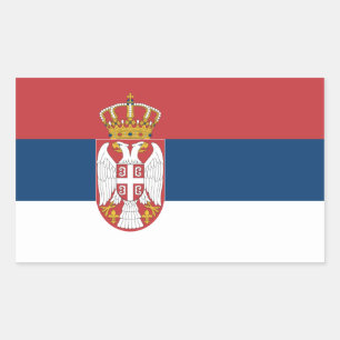 Serbia/Serbian Flag Rectangular Sticker