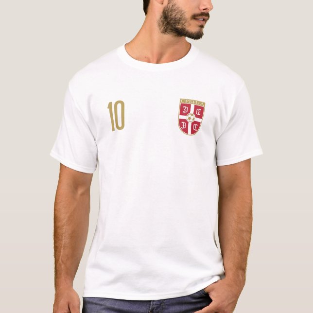 Serbia Soccer Jersey 2022 Serbian Flag Football Te T-Shirt (Front)