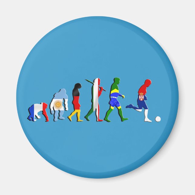 Serbia Soccer Magnet (Front)