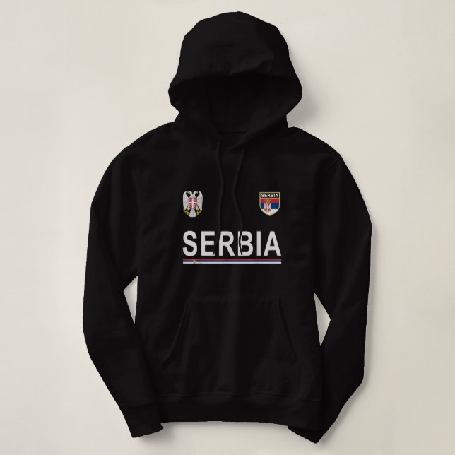 Serbia Soccer  - Serbian Football Jersey 2017  Hoodie (Design Front)