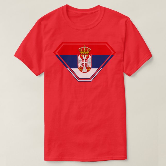 Serbia SuperEmpowered Shield T-Shirt (Design Front)
