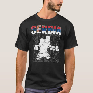 Serbia Table Tennis Support Serbian Ping Pong Te T-Shirt