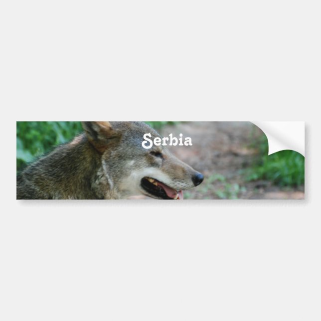 Serbia Wolf Bumper Sticker (Front)