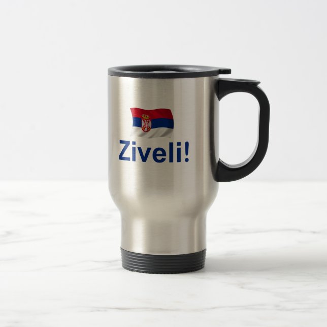 Serbia Ziveli! Travel Mug (Right)