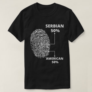 Serbian American Fingerprint T-Shirt